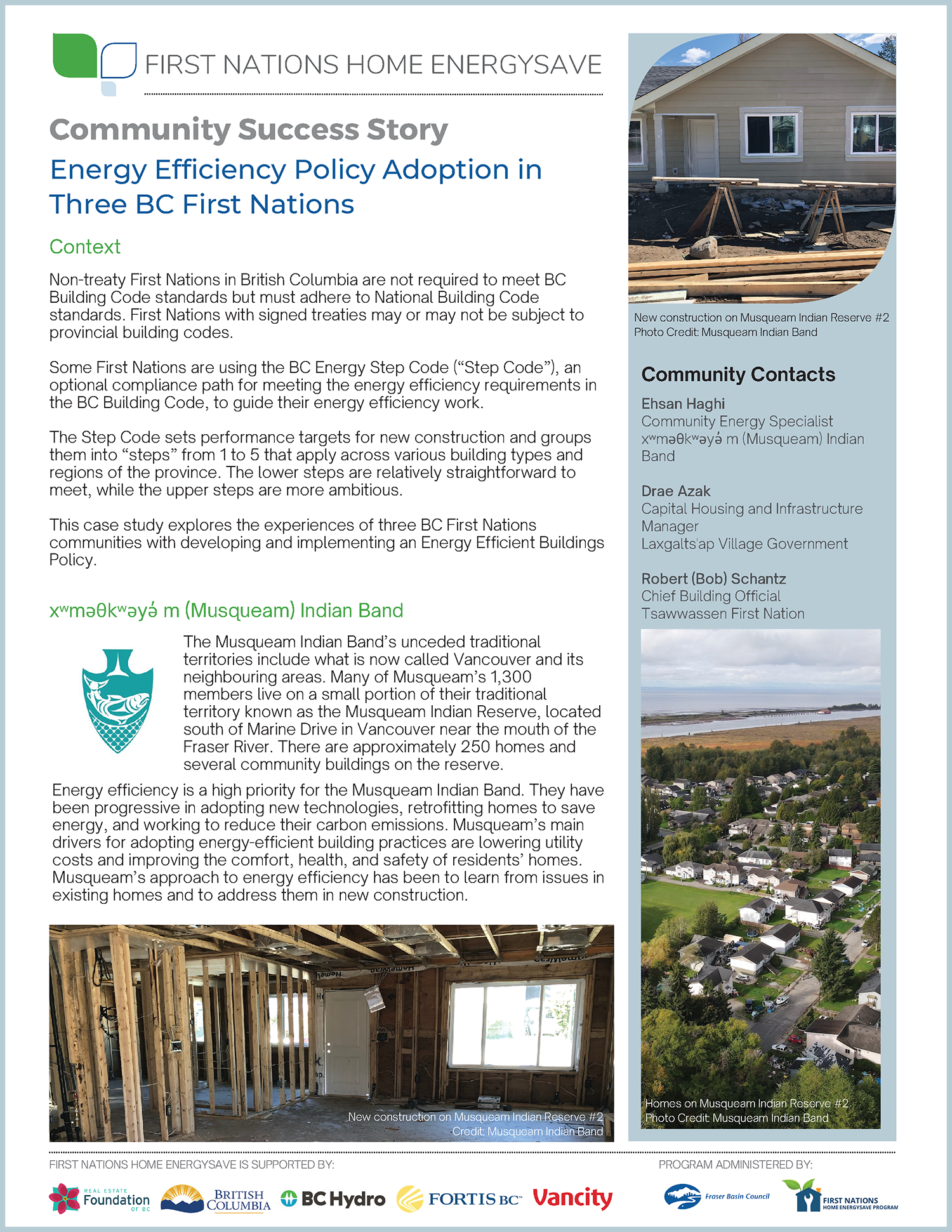 Energy Efficiency Policies in First Nations Communities