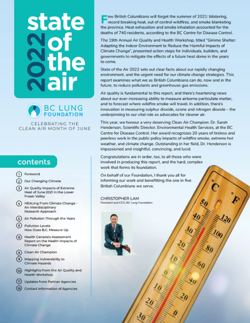 BC Lung 2022 State of the Air Report